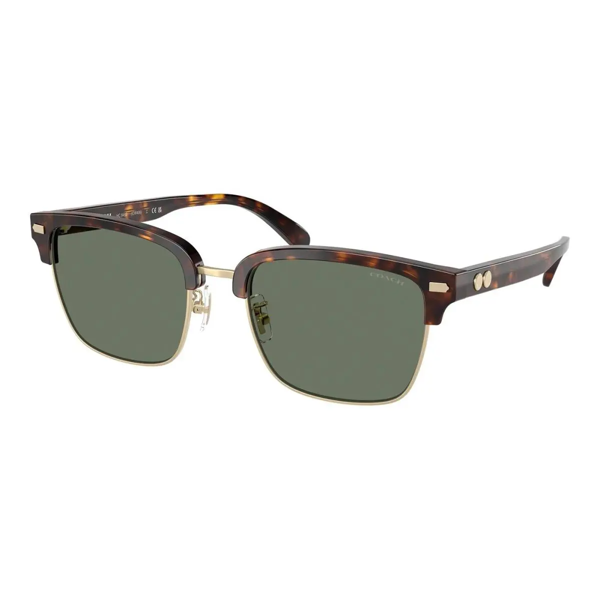 Coach HC8412 51203H Cw406 Dark Tortoise- Green Sunglasses 56mm / /