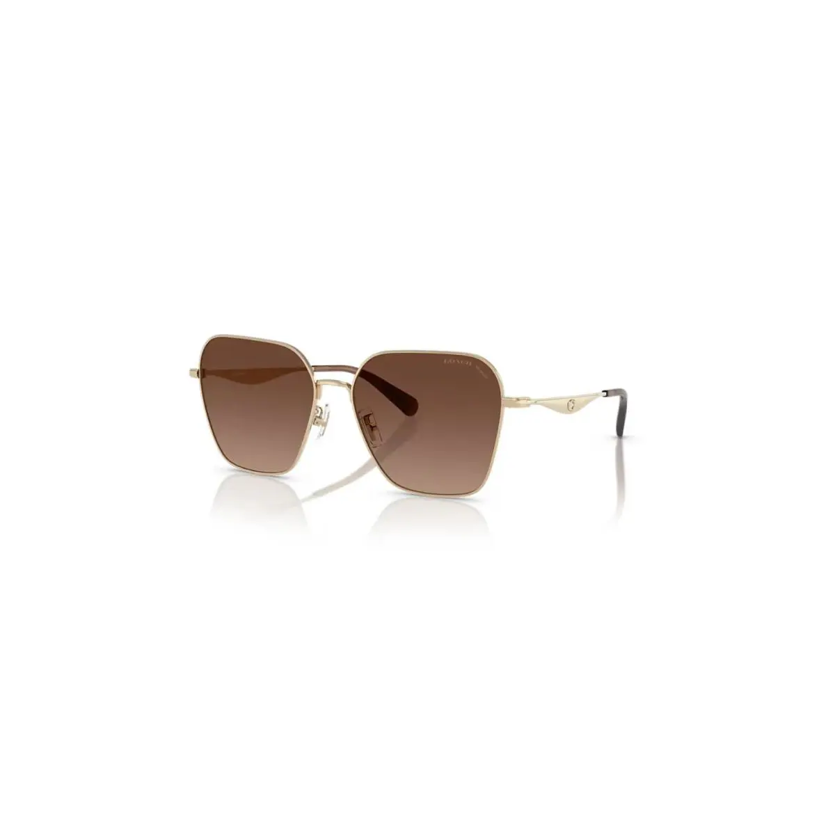 Coach HC7168 9005T5 Shiny Light Gold-brown Gradient Polarized Lenses 58mm /