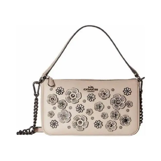 Coach Women`s Floral Crossbody Nolita 24 Dk/grey Birch Cross Body - Exterior: Gray