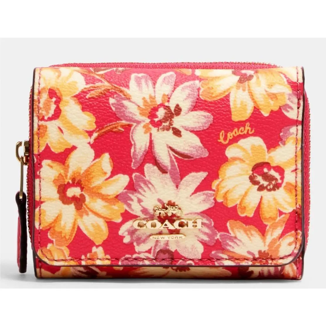 Coach Wallet Daisy Floral Print Small Trifold Wallet -manufacture Packaging
