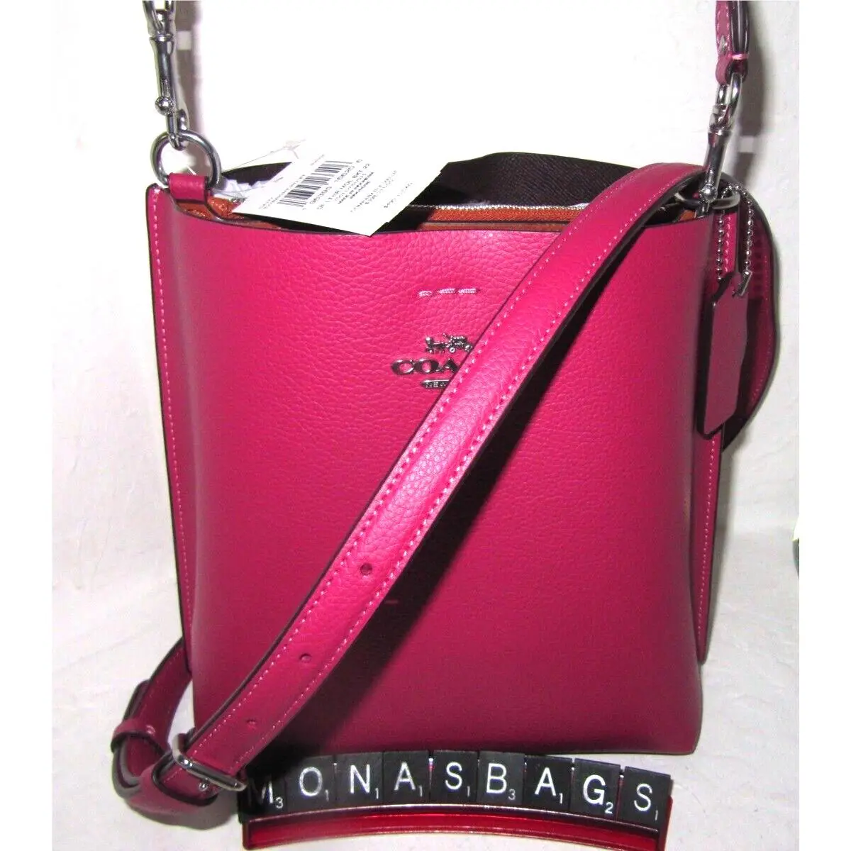 Coach CA177 Mollie Bucket Bag 22 Double Face Bright Violet Leather