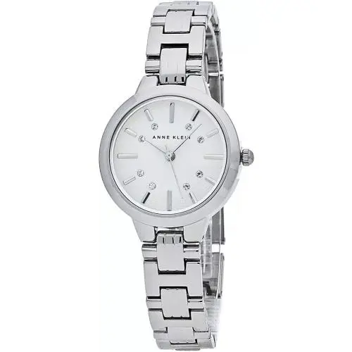 Anne Klein Womens Swarovski Crystal Stainless Steel Watch AK-2429WTSV