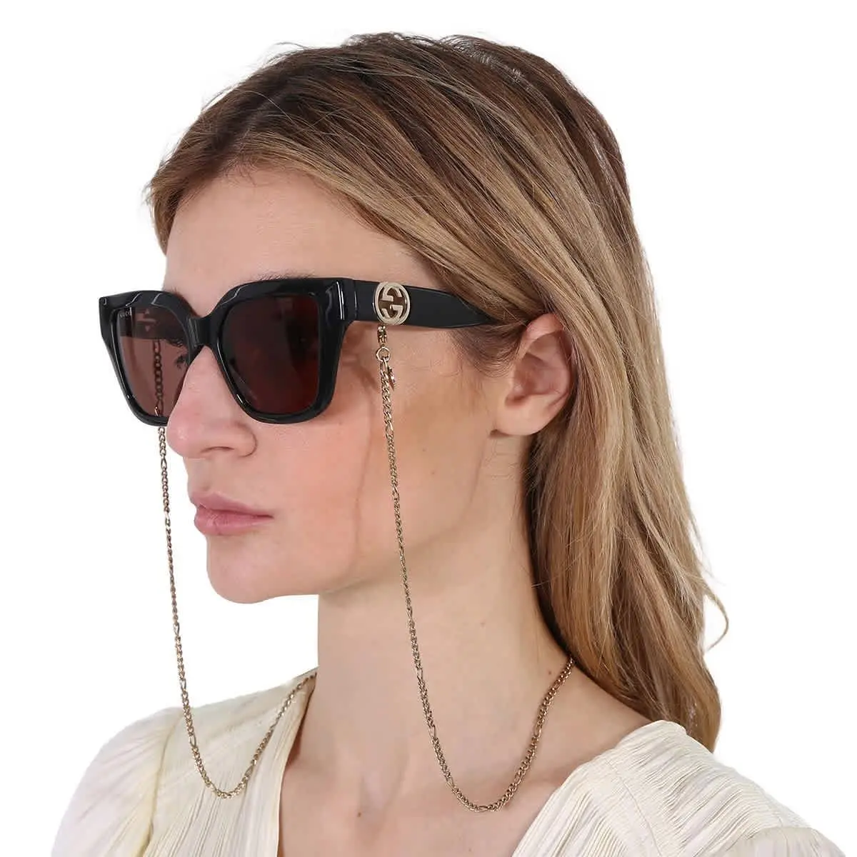 Brown Cat Eye Ladies Sunglasses GG1023S 005 54 GG1023S 005 54 by Gucci