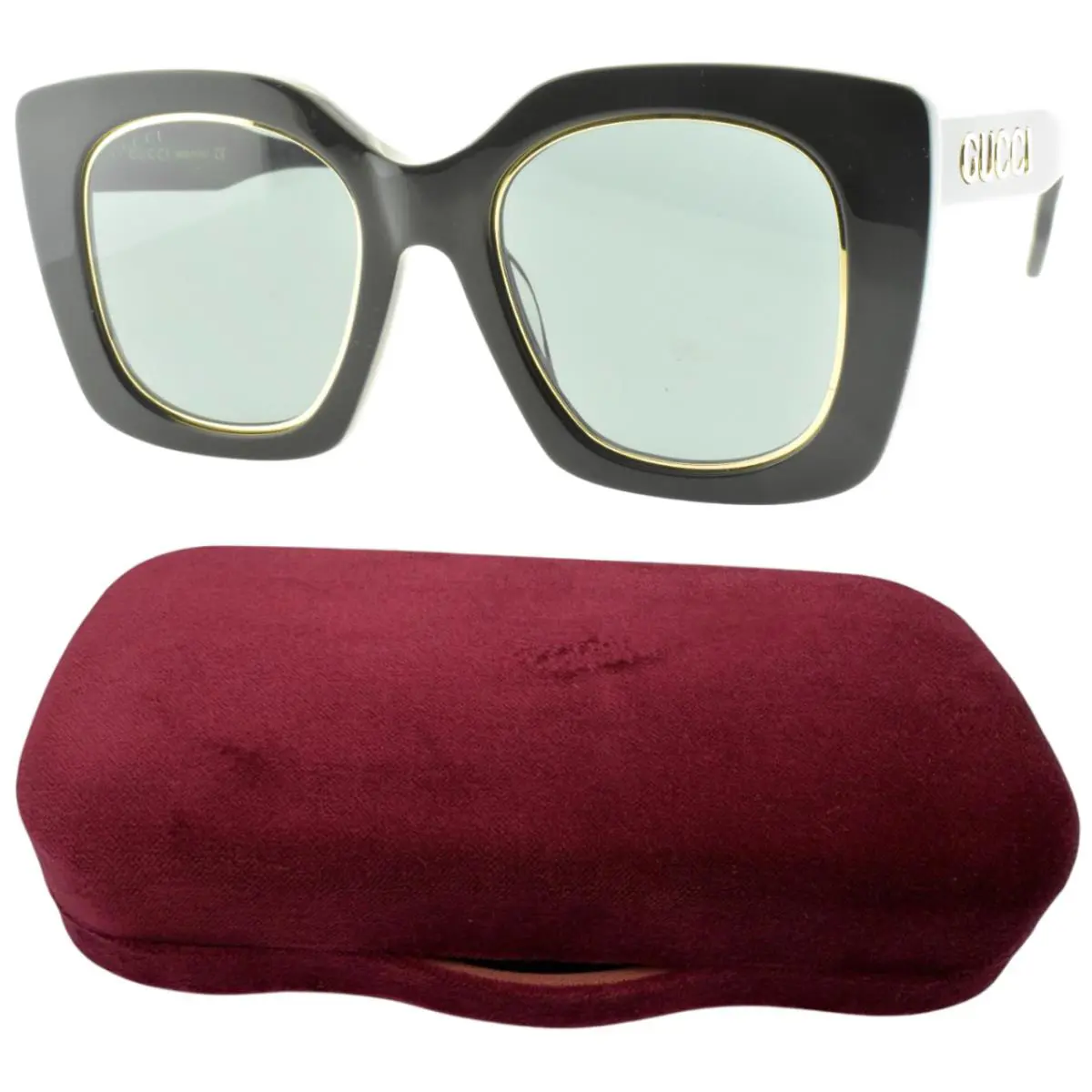 Gucci GG1151S 001 51-23-145 Black Cat Eye Full Rim Womens Sunglasses