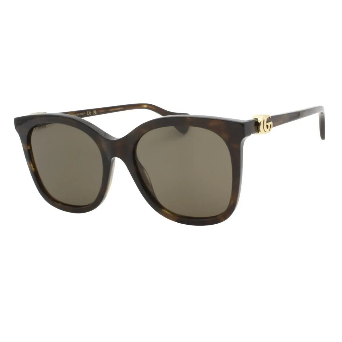 Gucci GG1071S 002 Dark Havana Grey Lens Women`s Sunglasses 55-19-145 W/case