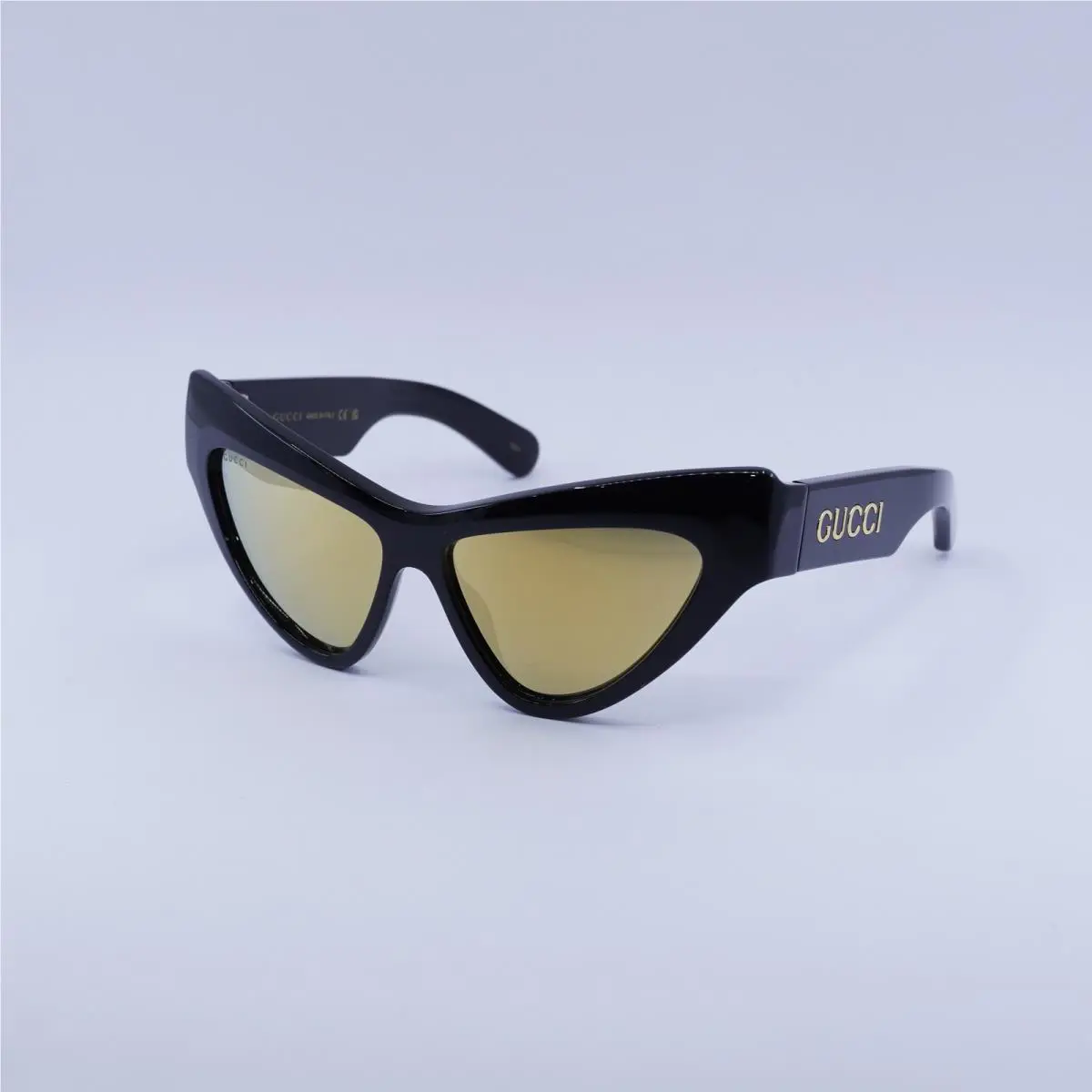 Gucci GG1294S 002 Shiny Black/gold Mirror 57-14-130 Sunglasses - Frame: Shiny Black, Lens: Gold Mirror, code: 002
