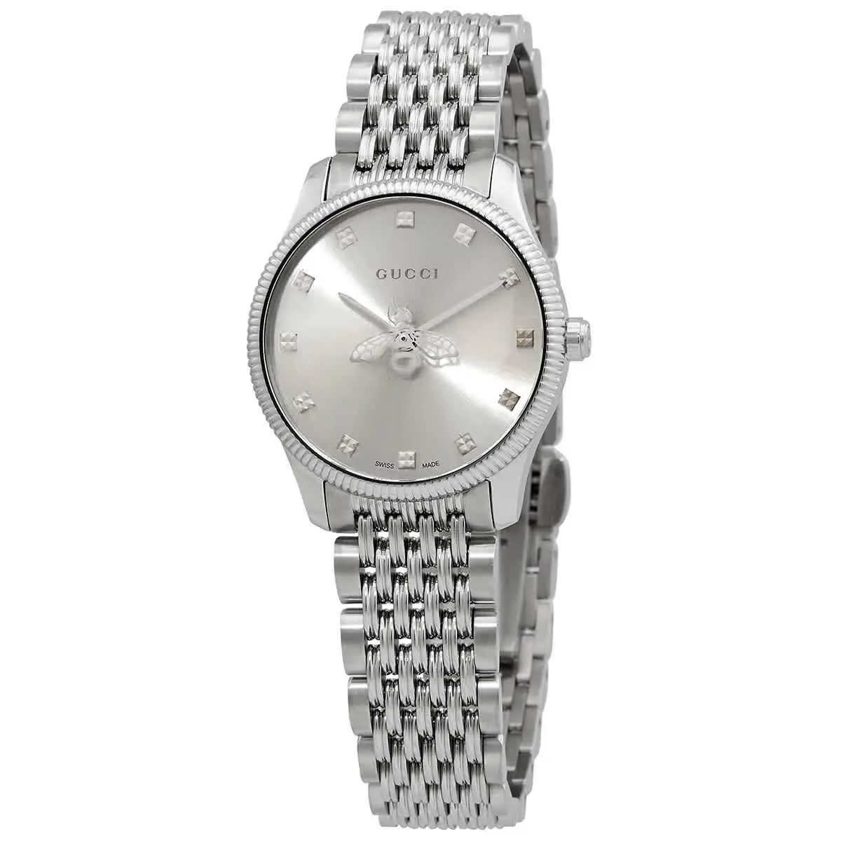 G-timeless Quartz Silver Dial Ladies Watch YA1265019 by Gucci