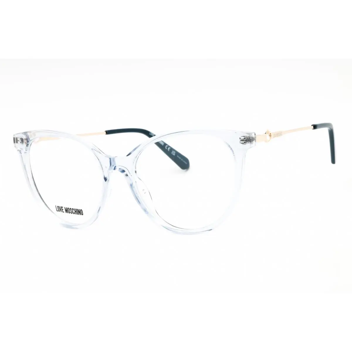 Moschino Love MOL618 TN Mvu Eyeglasses Transparent Azure Blue Frame 51mm