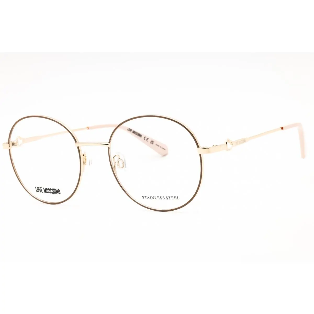 Moschino Love MOL617 TN B4E Eyeglasses White Gold Frame 51mm