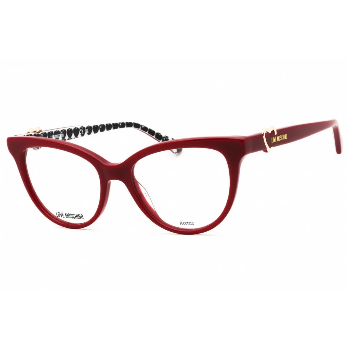 Love MOL609 C9A Eyeglasses Red Frame 52mm by Moschino