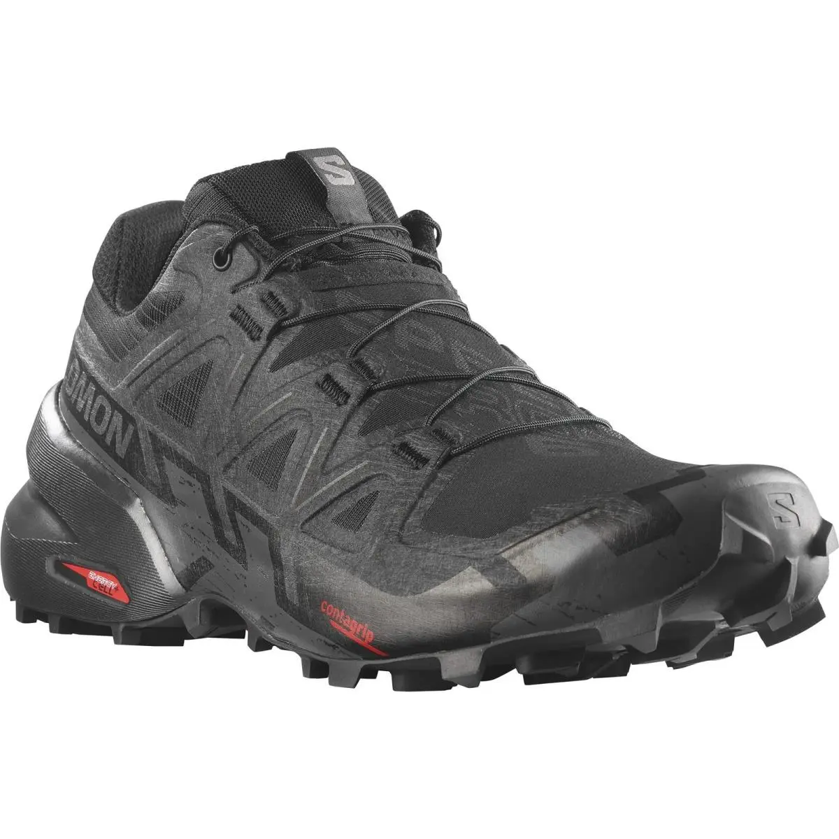 Salomon Women`s Speedcross 6 Sneaker Black/black/phantom 10