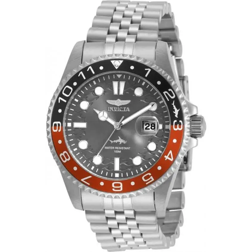 Invicta Pro Diver Quartz Charcoal Dial Coke Bezel Men`s Watch 30621