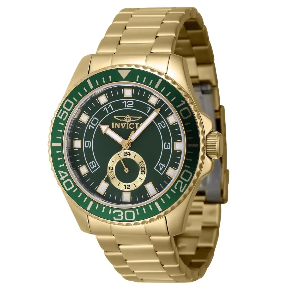 Invicta Pro Diver 47132 Mens 48mm Blue Dial Quartz Stainless Steel Watch - Gold