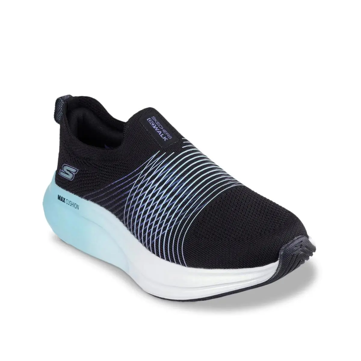 Woman`s Athleisure  Go Walk Max Walker Sally Slip Black/Blue by Skechers