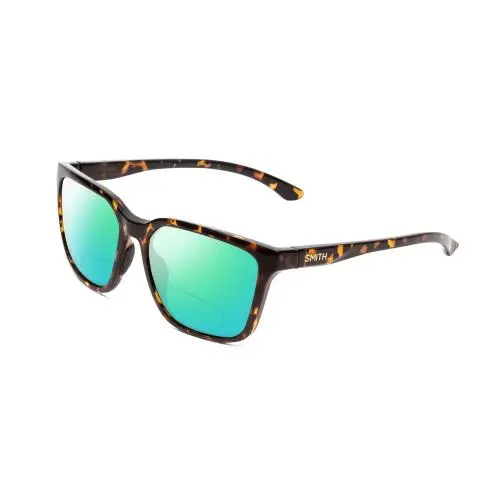 Smith Shoutout Polarize Bi-focal Sunglasses 41 Option Vintage Tortoise Gold 57mm Green Mirror by Smith Optics