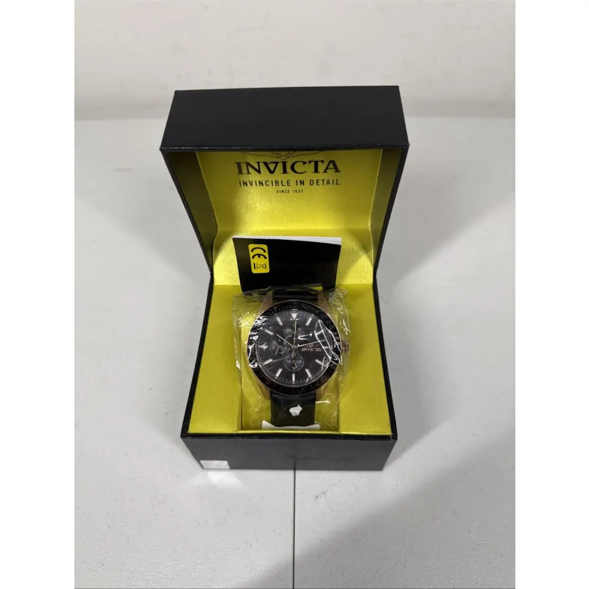 Men`s  Aviator Chronograph Watch - Rose Gold Black / 38981 Quartz by Invicta