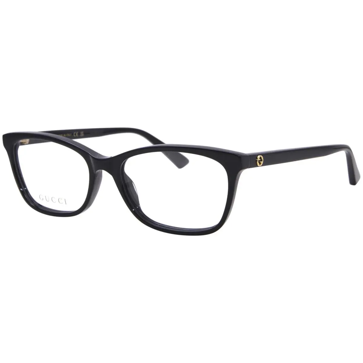 Gucci GG0613O 001 Eyeglasses Frame Women`s Black Full Rim Cat Eye Style 52-mm