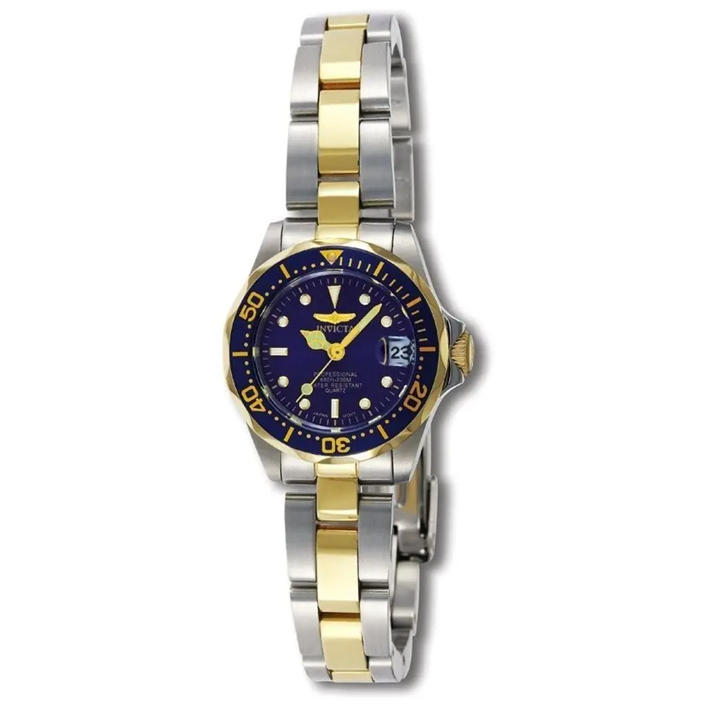 Women`s 8942 Pro Diver Quartz 3 Hand Blue Dial Watch by Invicta