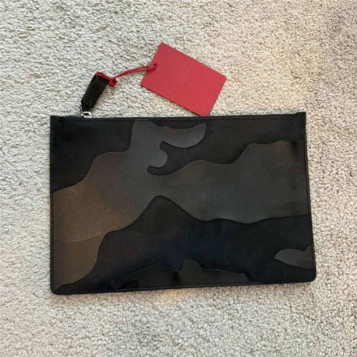 Valentino Garavani Medium Camouflage Rockstud Zip Pouch Clutch