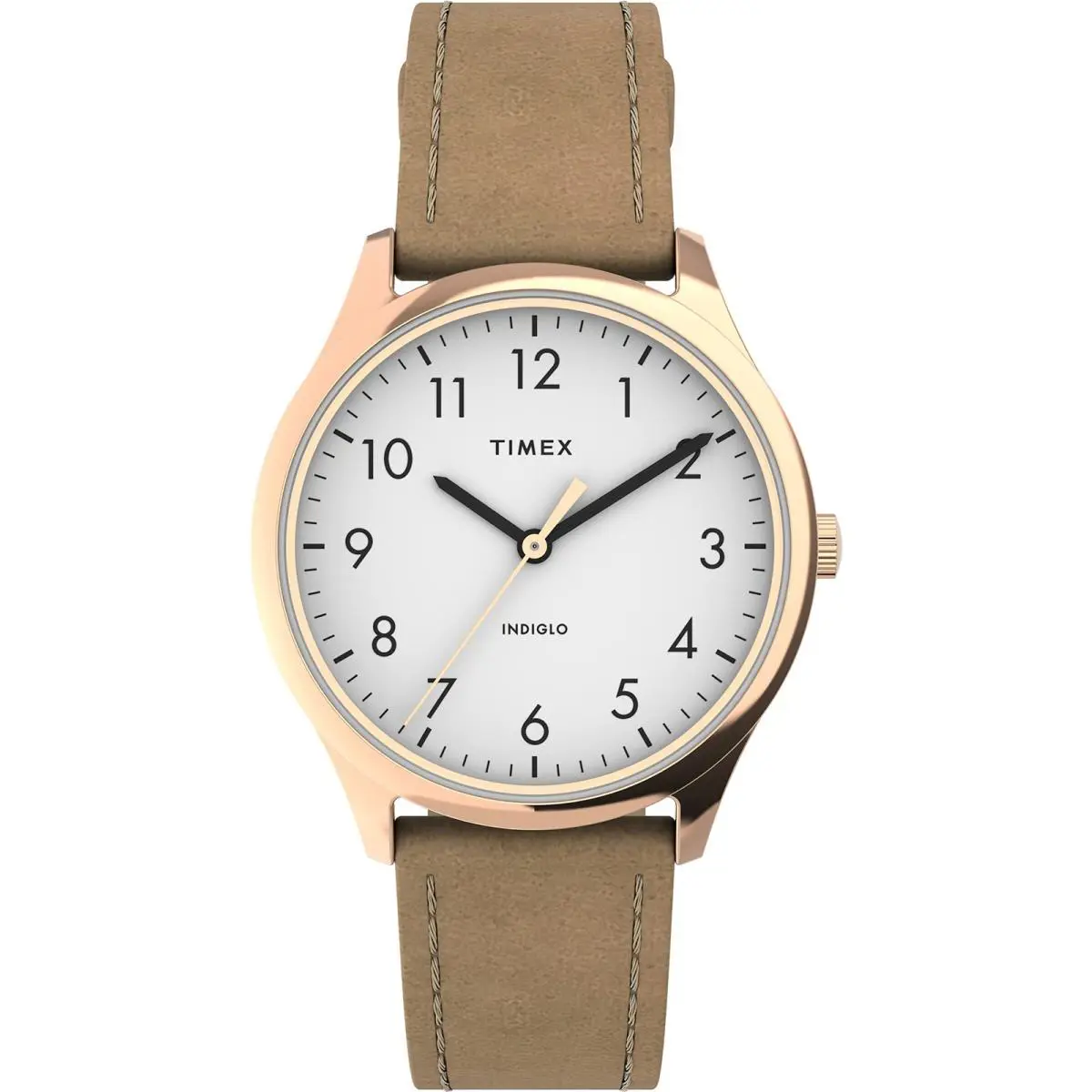 Timex Easy Reader 32mm Rose Gold White Leather TW2T72400 Bulk Lot of 10 Watches - Dial: White, Band: Beige, Tan, Bezel: Rose Gold