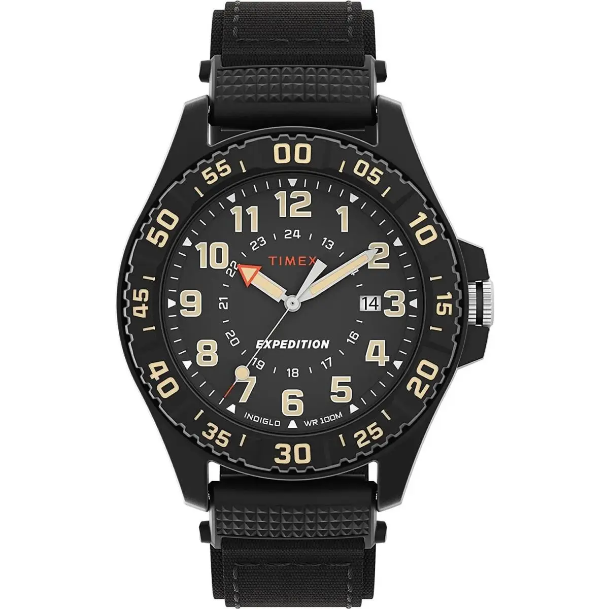 Timex TW4B26300 Men`s Expedition Acadia Black Nylon Watch Indiglo Date