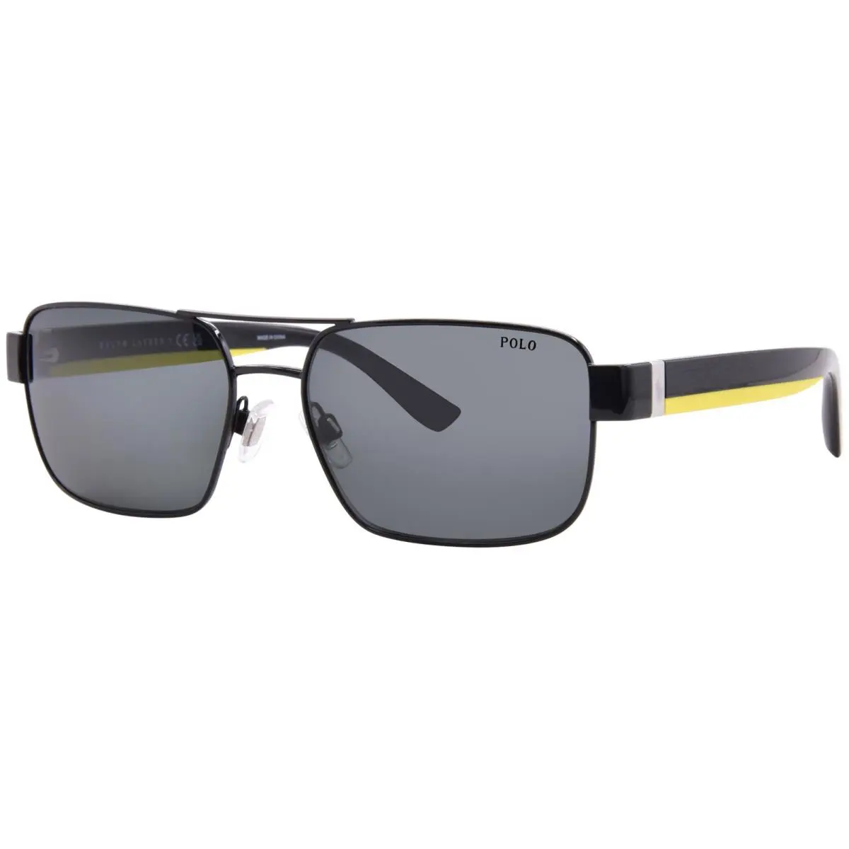 Polo Ralph Lauren PH3161 922387 Sunglasses Men`s Shiny Black/dark Grey Lens 58mm