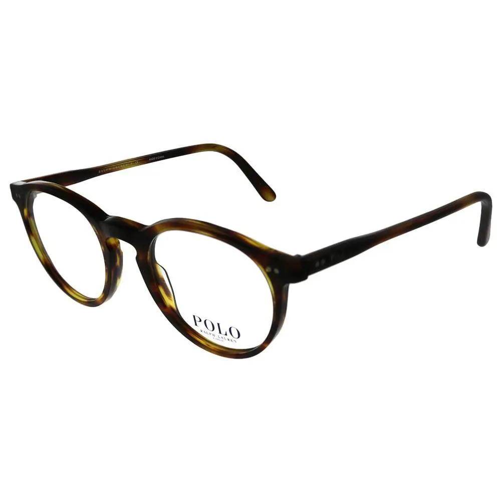 Polo Ralph Lauren PH 2083 5007 Havana Striped Plastic Round Eyeglasses 48mm - Frame: Brown, Lens: Clear