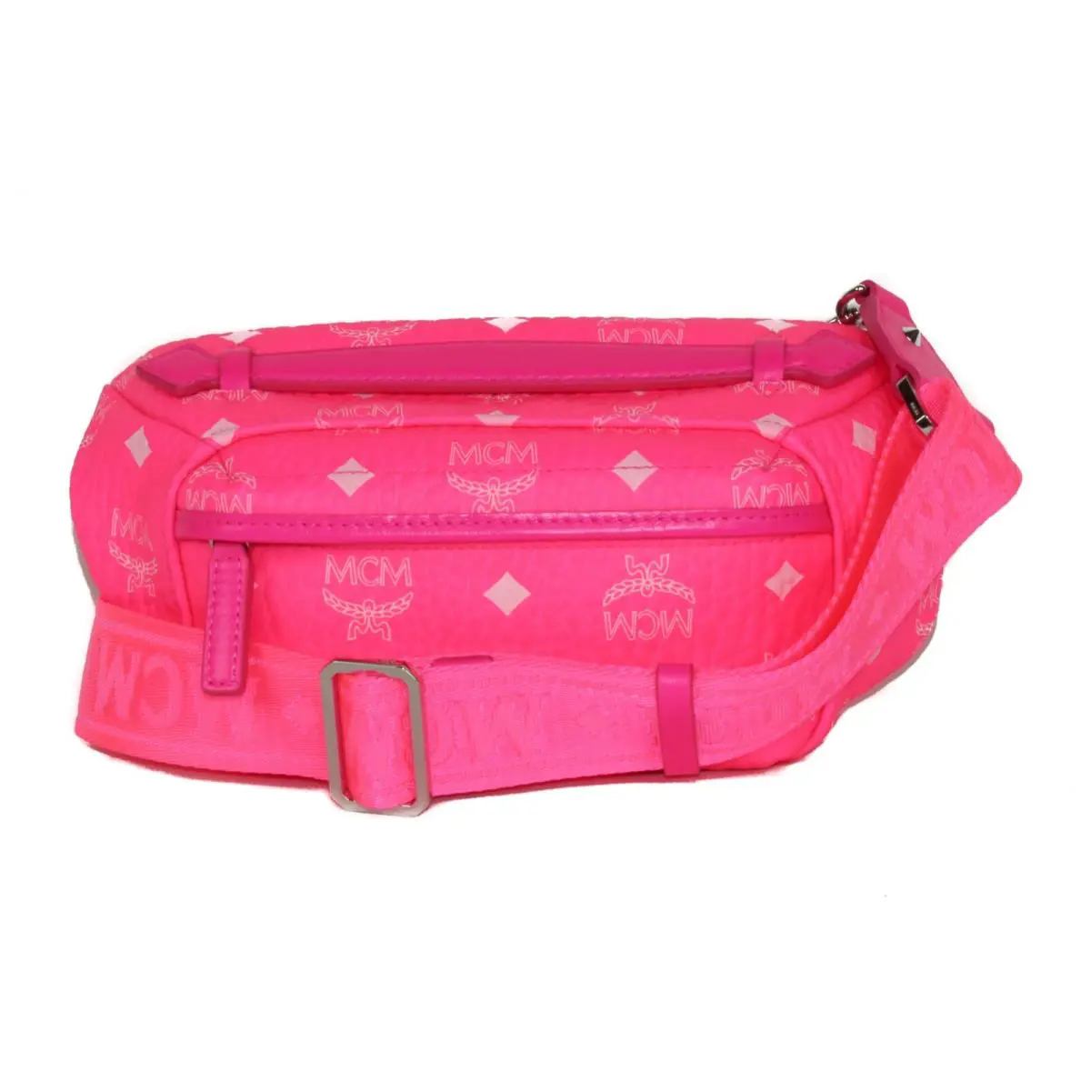 Mcm Mxz 9AVI34 Visetos Small Coated Canvas Crossbody Waist Bag