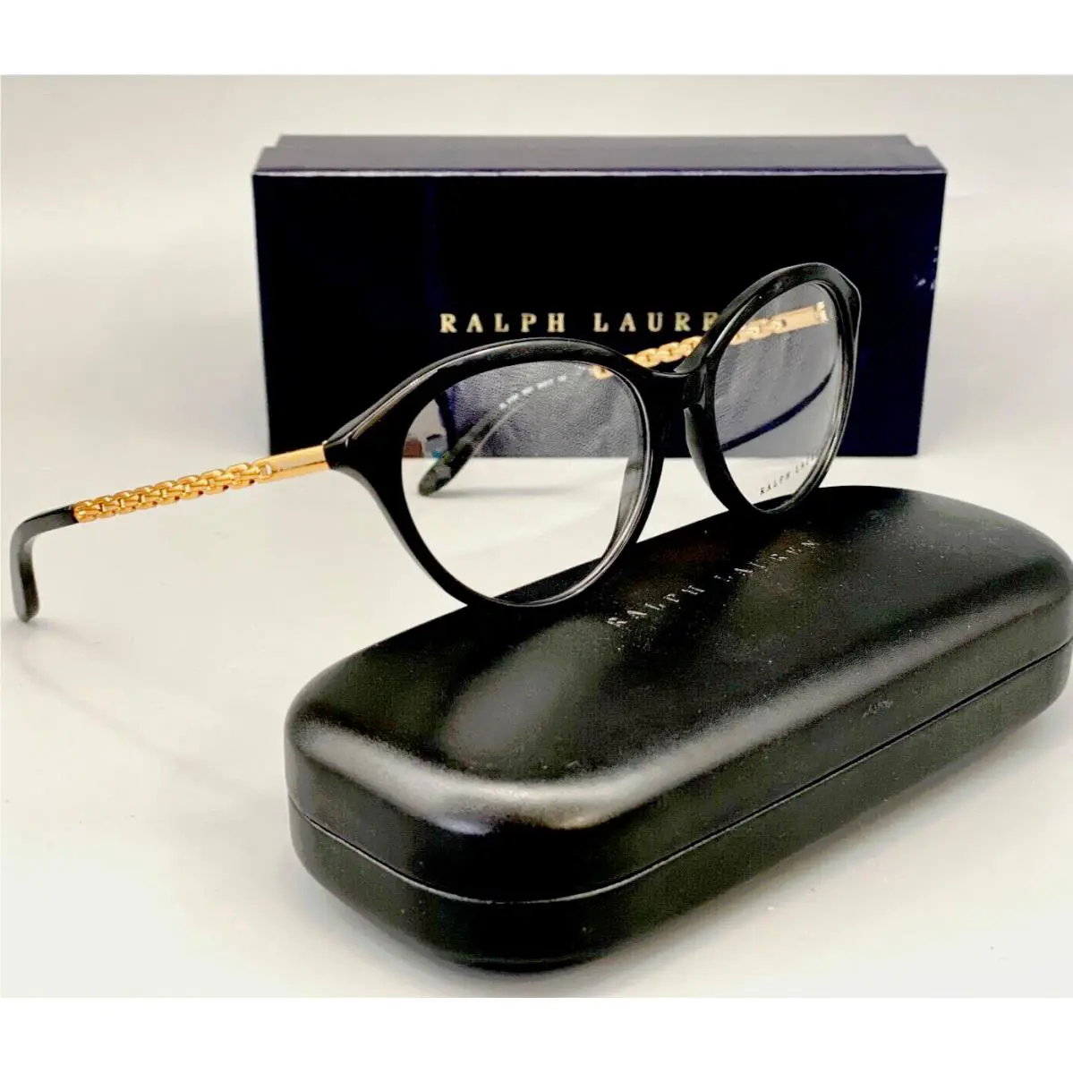 Ralph Lauren RL 6184 5001 Eyeglasses 52-17-140 Black/gold + Case