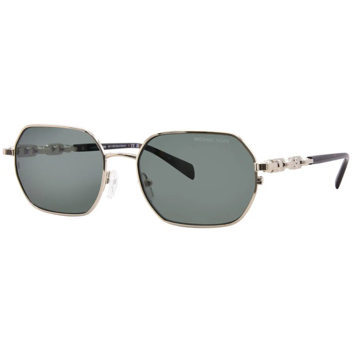 Michael Kors Saint Martin MK1165 10143H Sunglasses Light Gold/green Solid 57mm