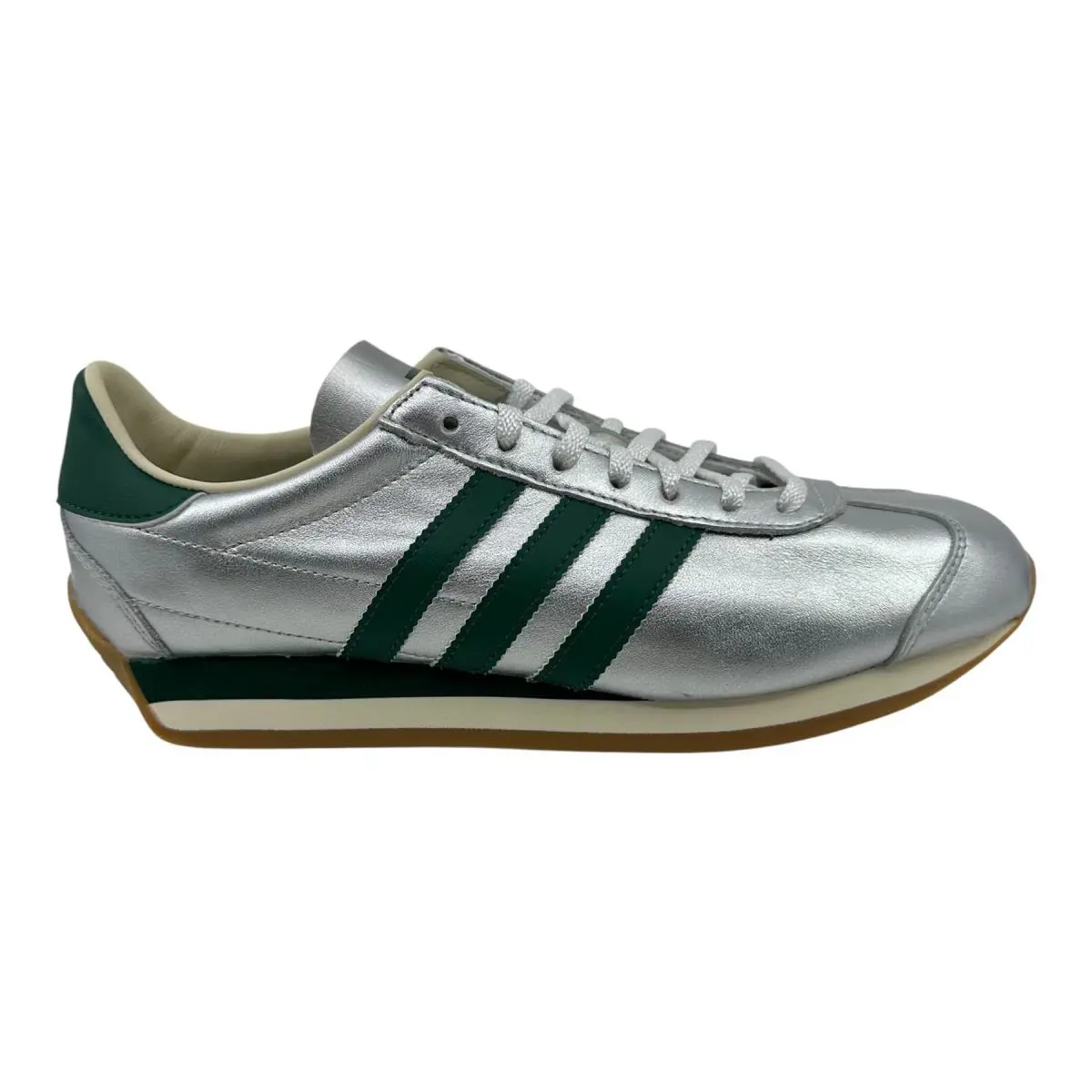 Adidas Country OG Silver Metallic Collegiate Green Womens Athletic Sneaker - Silver, Manufacturer: Silver Metallic Collegiate Green