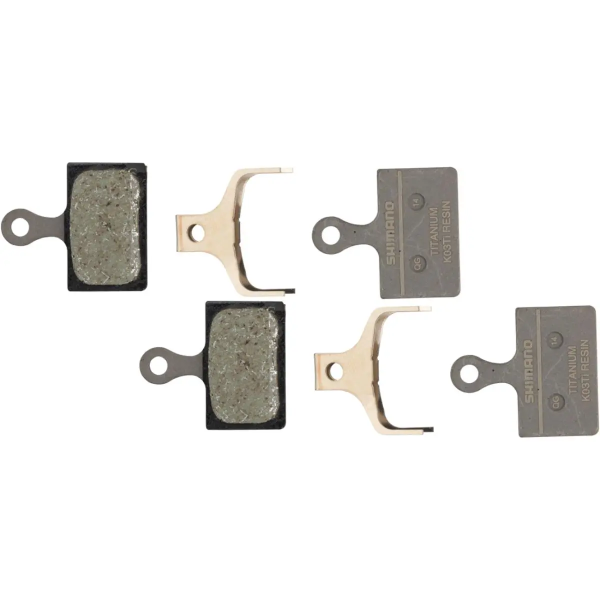 Shimano K05Ti-RX Resin Disc Brake Pads + Springs Titanium Back Plate