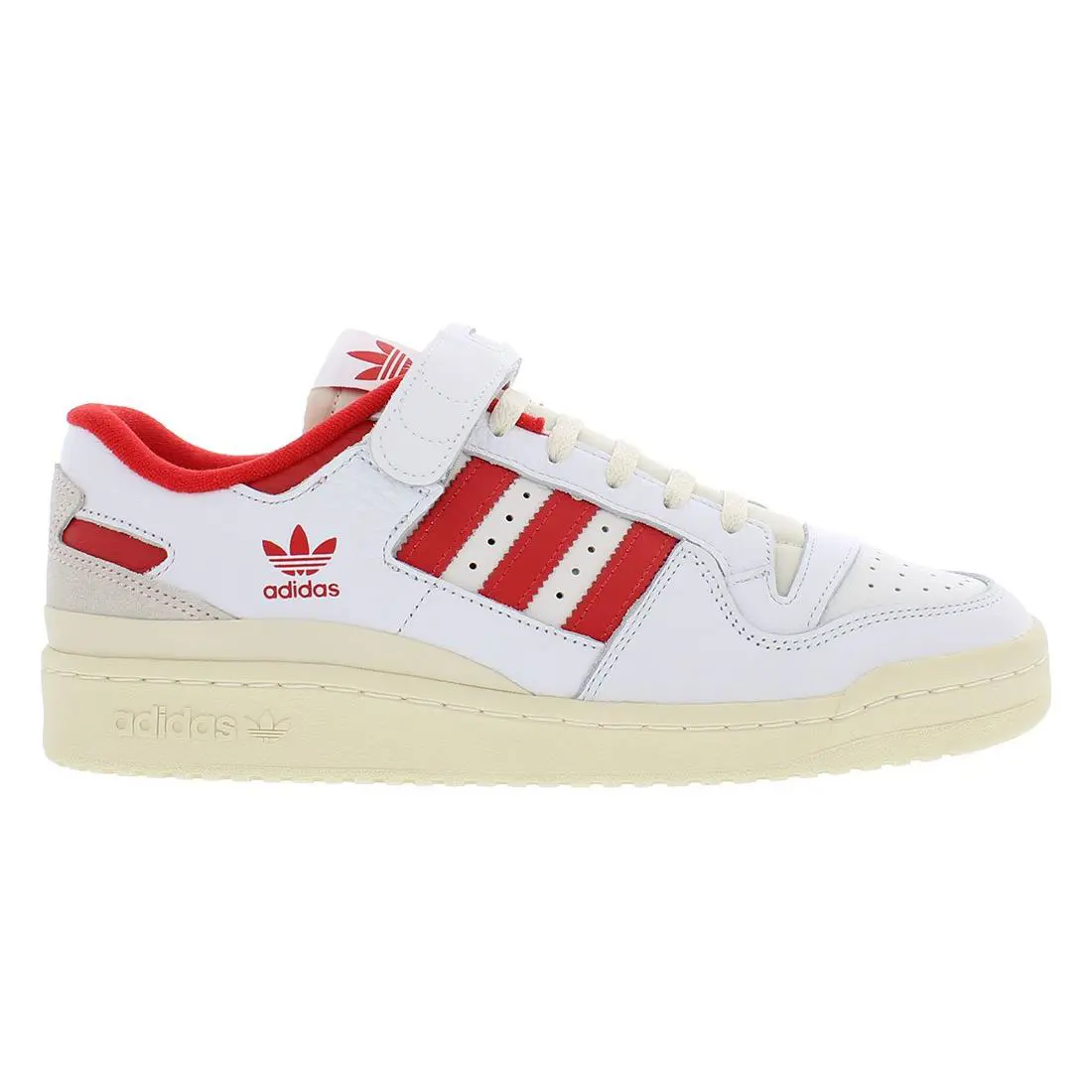 Adidas Forum 84 Low Mens Shoes - Footwear White/Vivid Red/Cream White, Main: White