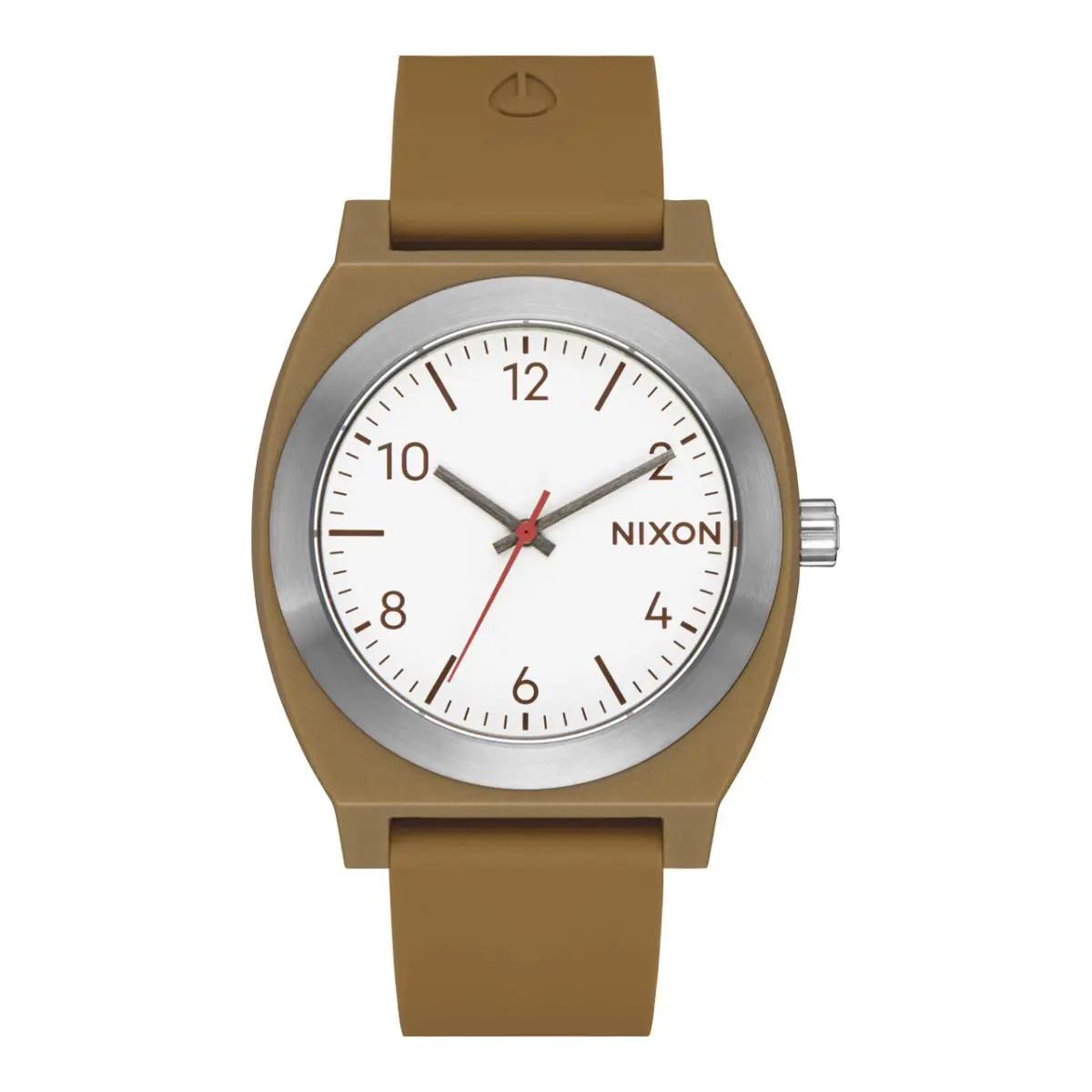 Nixon Time Teller Opp Brown Silicone Strap Unisex Watch A1361-5205