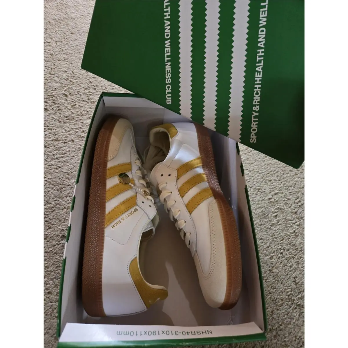 Adidas shoes - adidas Samba - Samba - IF5661 - White, Manufacturer: Cloud White/Bold Gold/Cream White (UPC: 196467408654) 0