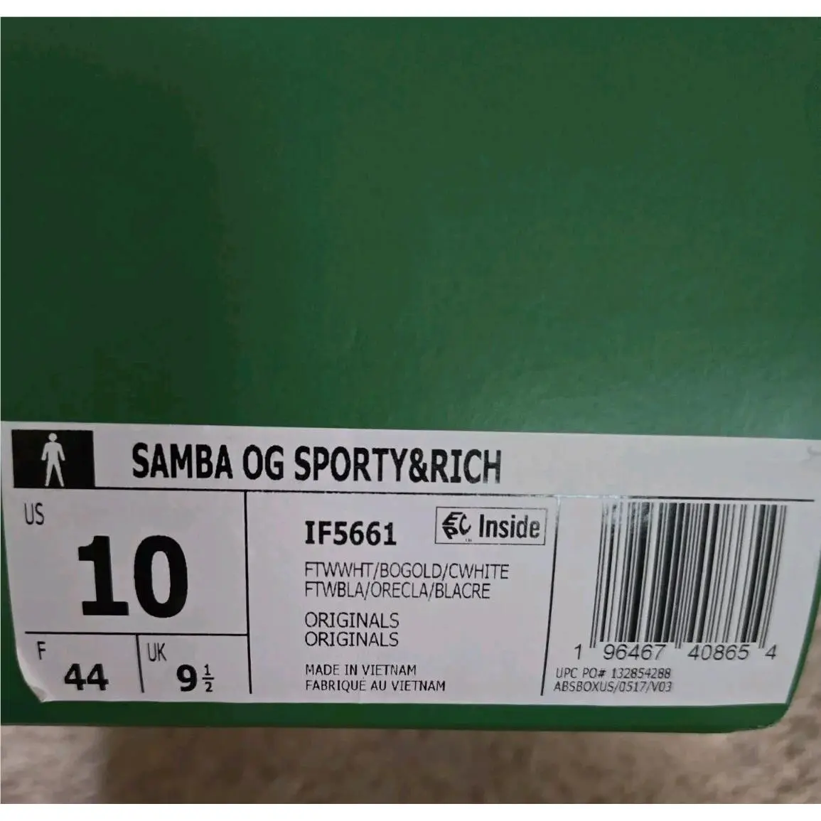 Adidas shoes - adidas Samba - Samba - IF5661 - White, Manufacturer: Cloud White/Bold Gold/Cream White (UPC: 196467408654) 1