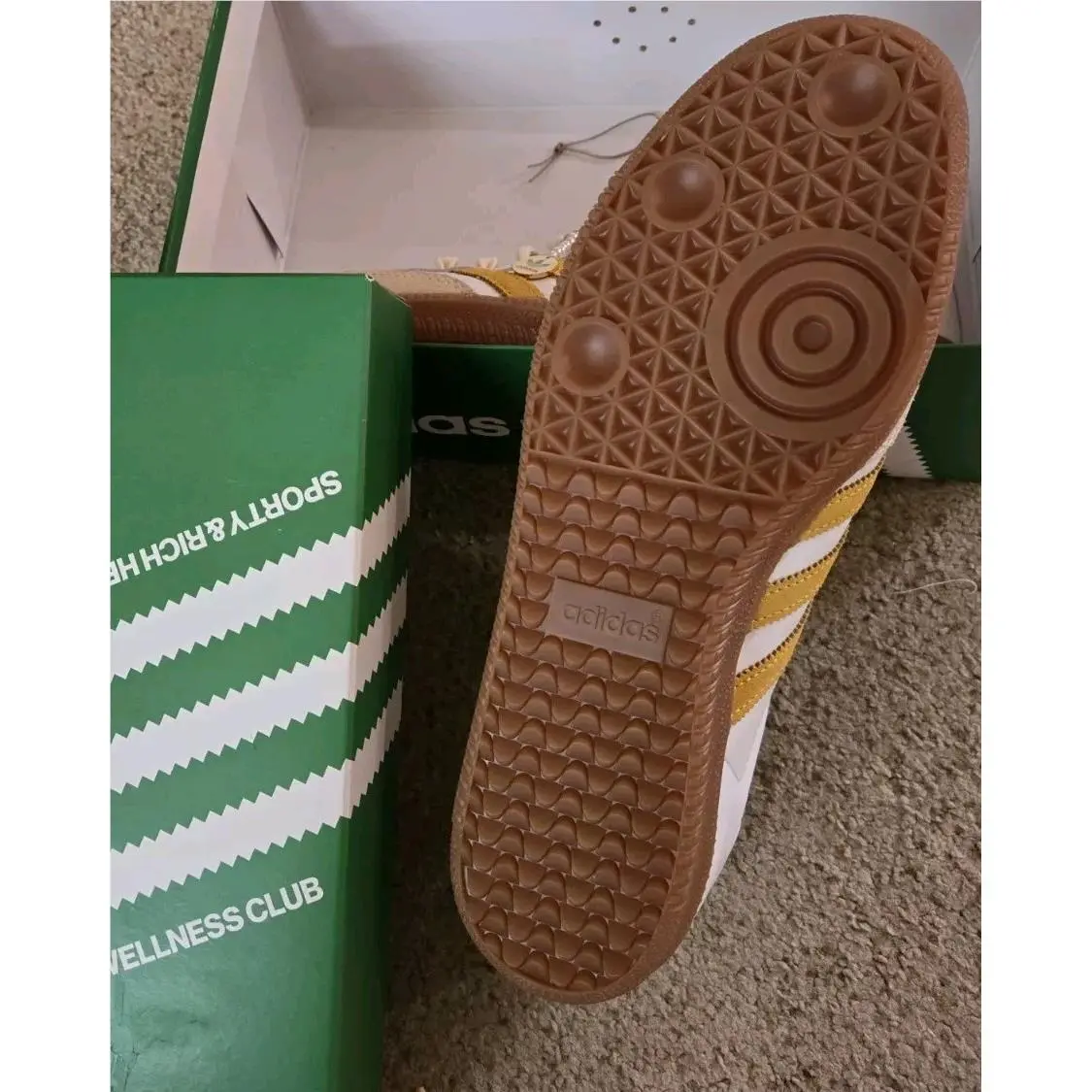Adidas shoes - adidas Samba - Samba - IF5661 - White, Manufacturer: Cloud White/Bold Gold/Cream White (UPC: 196467408654) 2