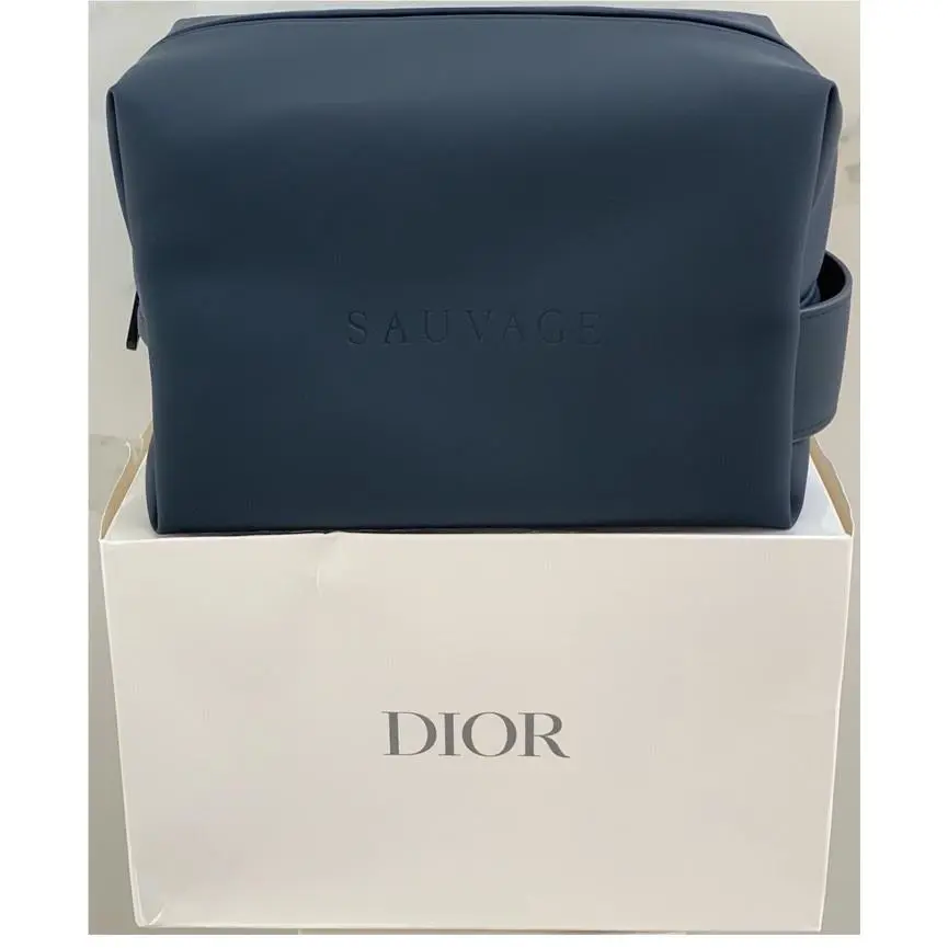 Beauty Sauvage Pouch Slate Blue Vip Gift Toiletry Travel Bag by Dior