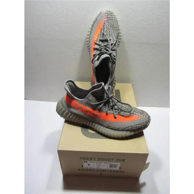 Adidas Yeezy Boost 350 V2 Beluga Steel Grey/solar Red BB1826 Men`s Size 9