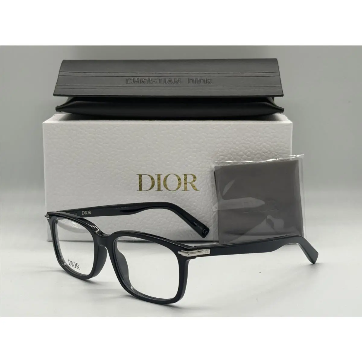 Christian blacksuito SI 1000 Shiny Black Sunglasses 57-17 by Dior