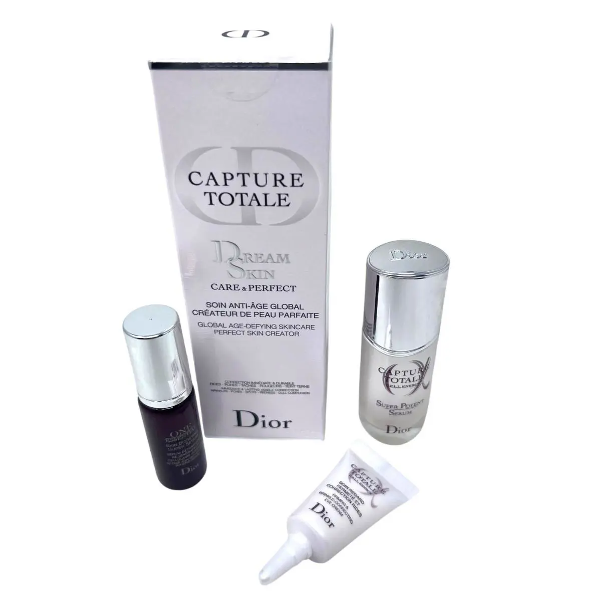 Dior Capture Totale Dream Skin Full Size + Samples Serum One Essential Eye Cream - White