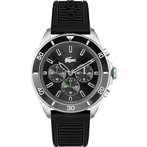 Lacoste 2011152 Men`s Watch Quartz Movement Black Band Chronograph