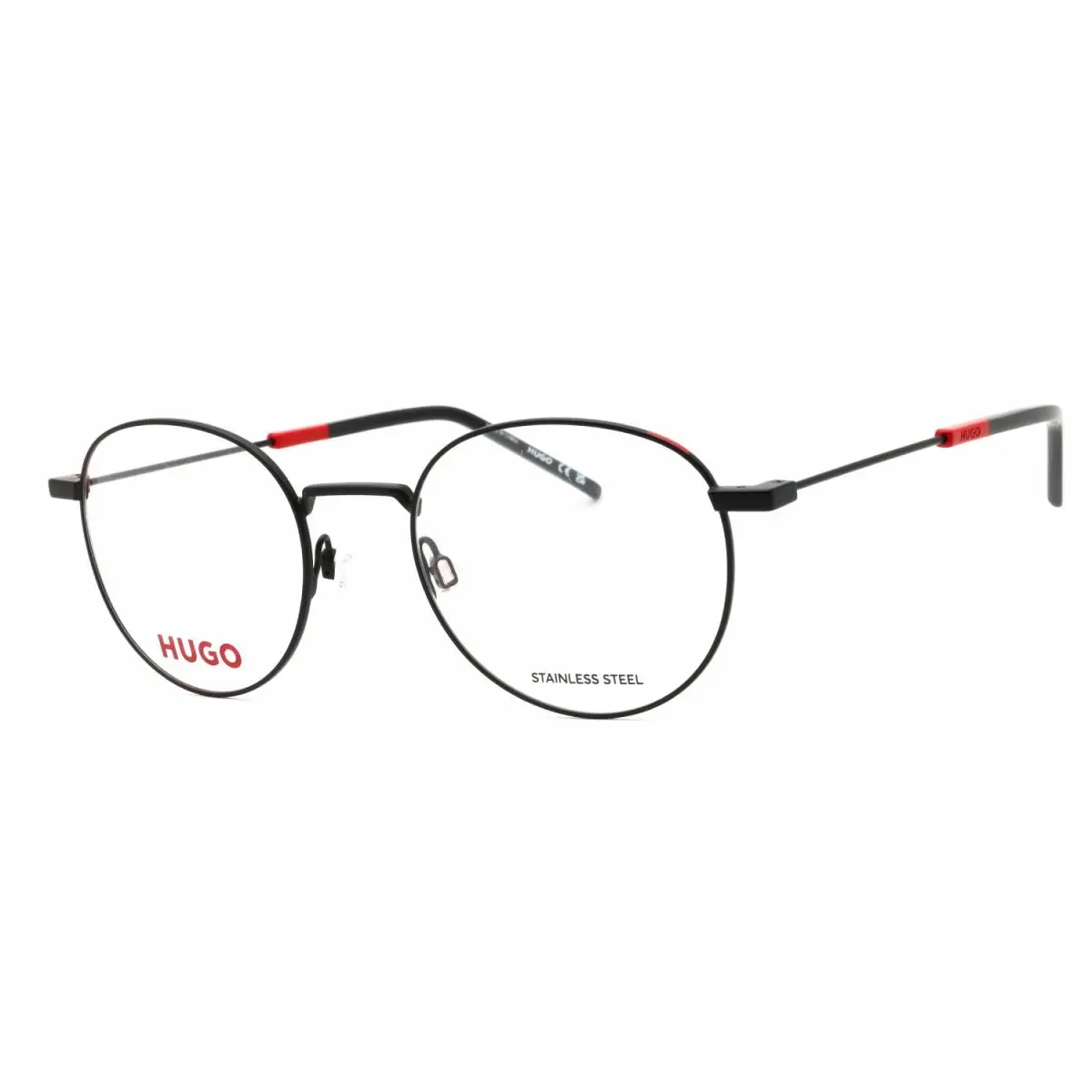 Hugo HG 1122 Blx Eyeglasses Matte Black Red Frame 51mm