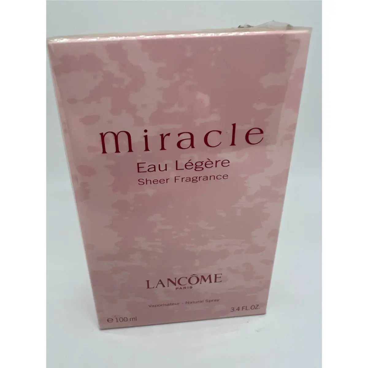Lancome Miracle Eau Legere Sheer Fragrance 3.4 FL oz / 100 ML Spray Box