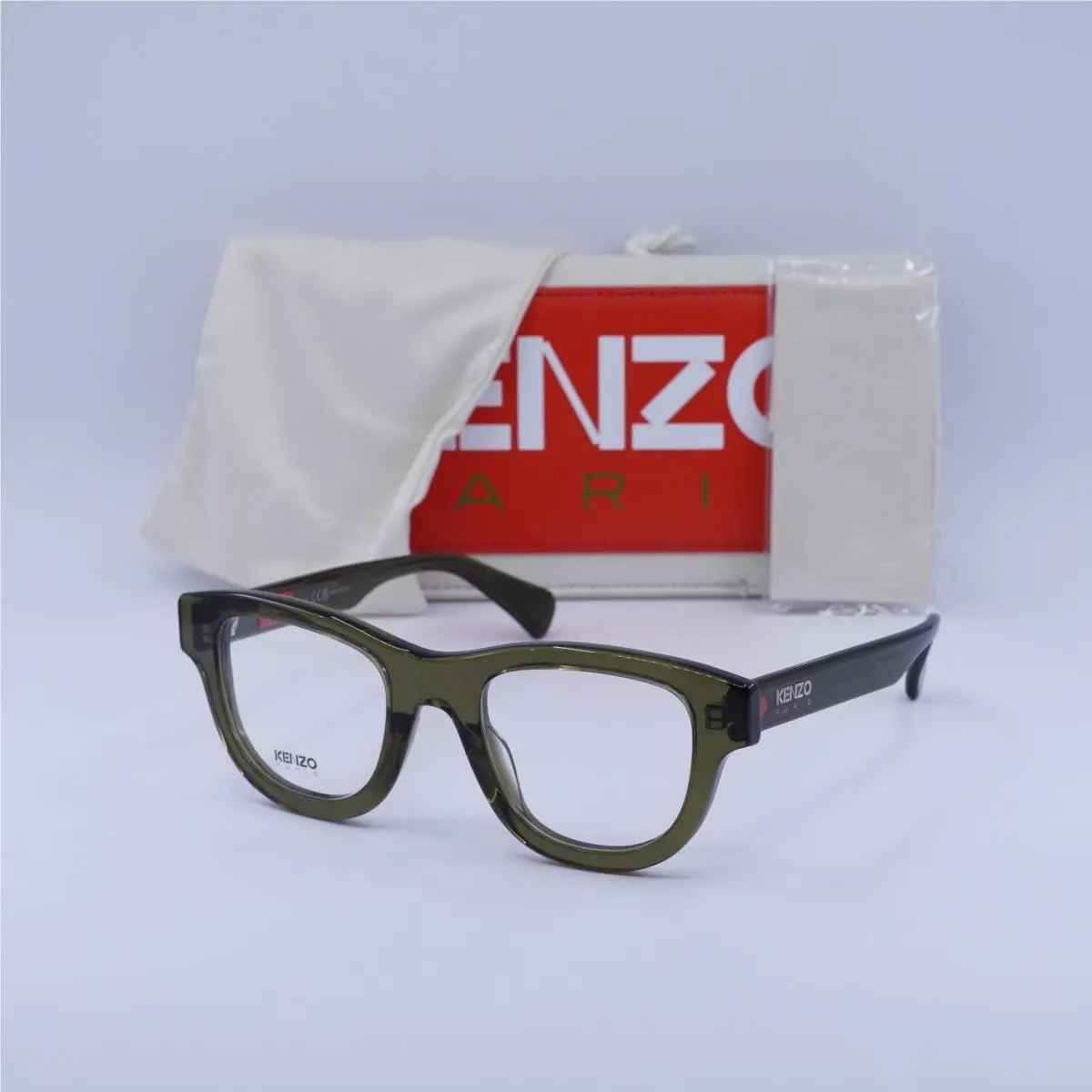 Kenzo KZ50184I 096 Transparent Dark Green 50mm Eyeglasses