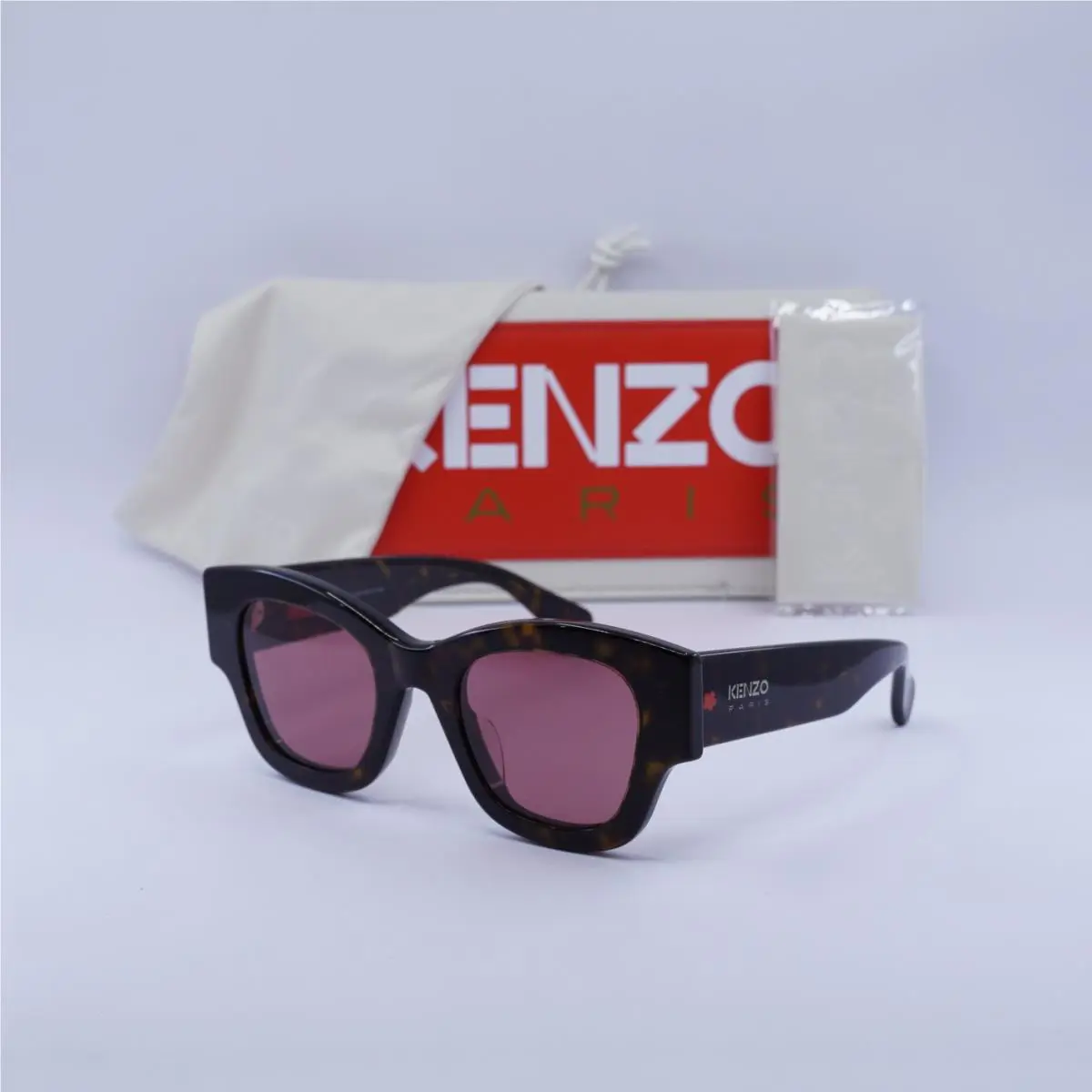 Kenzo KZ40169U 52S Dark Havana/bordeaux 49-23-140 Sunglasses