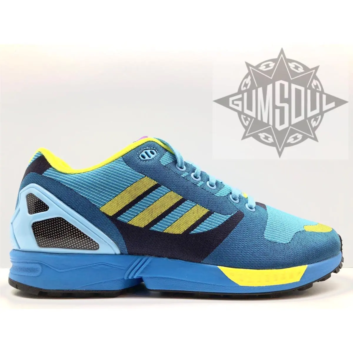 Adidas Originals ZX Flux Weave OG Aqua Blue Purple Yellow M21788 sz 9