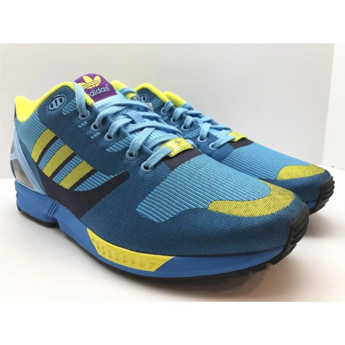 Adidas shoes - ORIGINALS ZX FLUX WEAVE OG - M21788 - AQUA/PURPLE/YELLOW 4