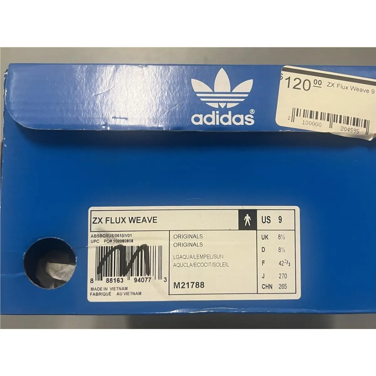 Adidas shoes - ORIGINALS ZX FLUX WEAVE OG - M21788 - AQUA/PURPLE/YELLOW 10