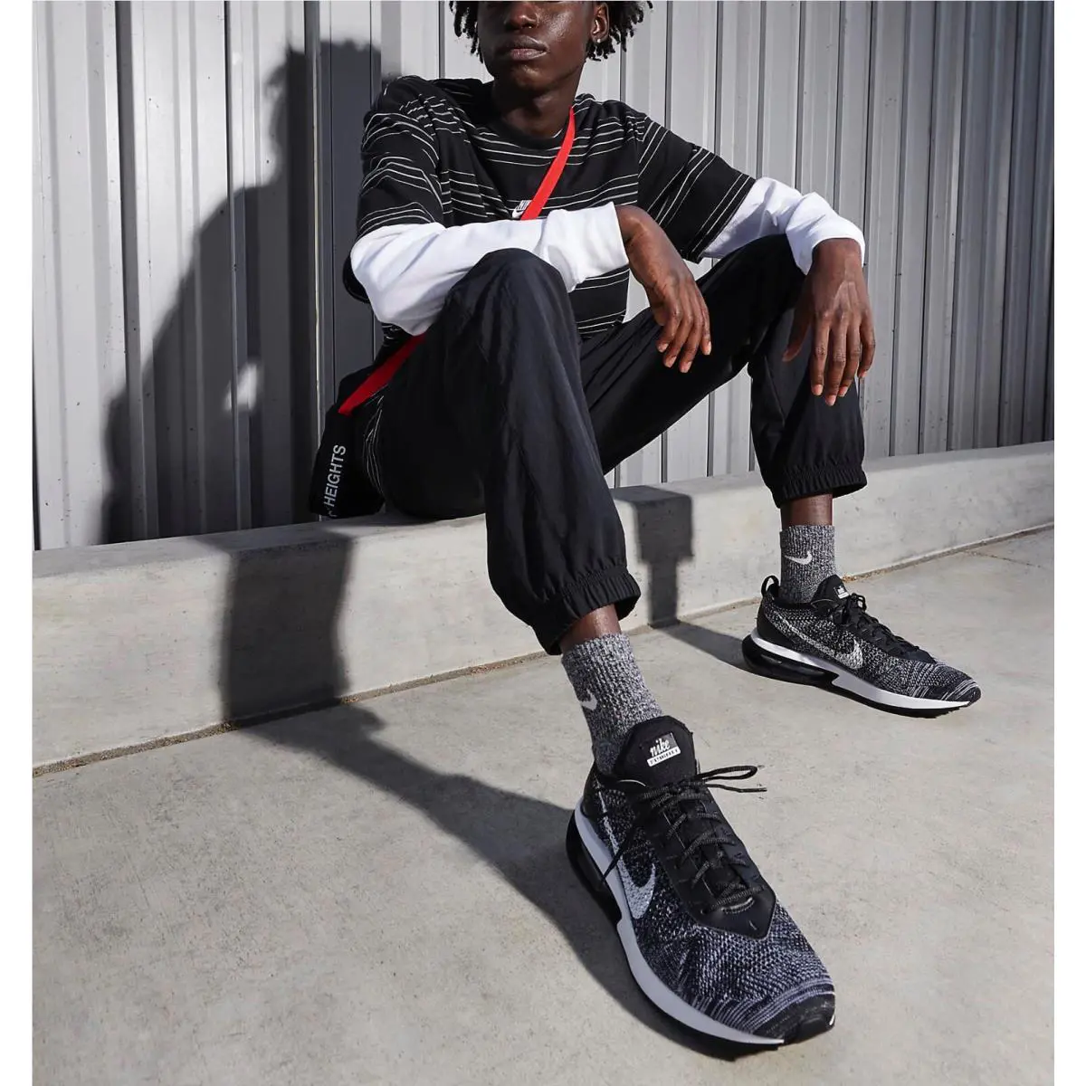 Nike shoes - Air Max Flyknit racer - Air Max Flyknit racer - DJ6106-001 - Black/White 8